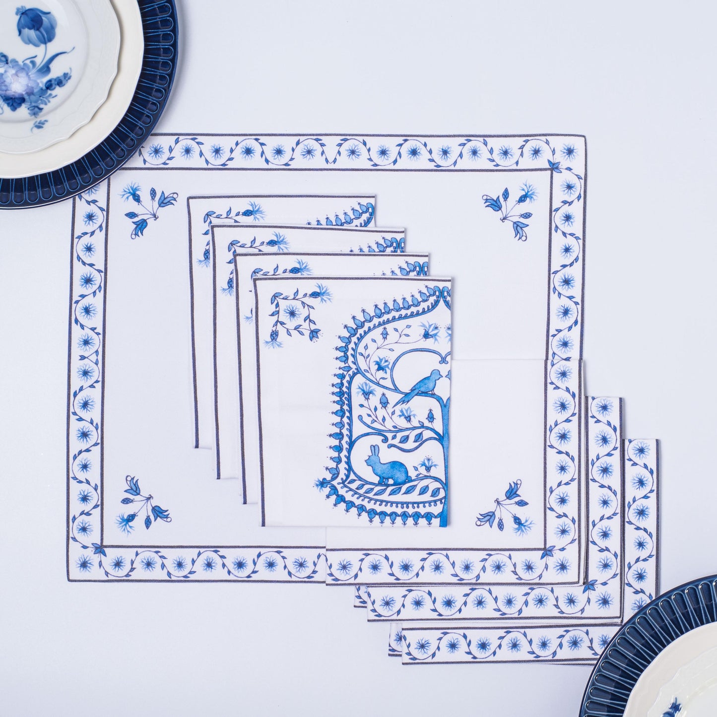 BIRCH TREE NAPKINS AND PLACEMATS { Set of 4 }