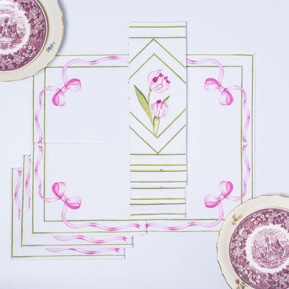 PARROT TULIP TEA NAPKINS & PLACEMATS { Set of 4 }