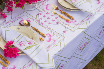 PARROT TULIP DINNER NAPKINS& PLACEMATS { Set of 4 }