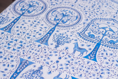 TREE OF LIFE CORNFLOWER TABLECLOTH